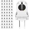 JACKYLED Screw Type T8 Lamp Holder with Wires 50-Pack UL Non-shunted Tombstone Light Socket for LED Fluorescent Tube Replacements