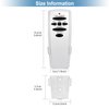 Hampton Bay Ceiling Fan Remote Replacement UC7078T FANHD L3H2003FANHD FANHD6 L3H2010FANHD RR7078TR 7066TX UC7083T UC7848T with Reverse Button and Wall Mount