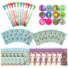 TINYMILLS Llama Alapaca Birthday Party Favor Set (12 multi-point pencils, 12 self-inking stampers, 12 sticker sheets, 12 small spiral notepads) Llama Alpaca Party Supplies Party Favors Pinata Stuffers