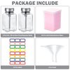 Glass Pump Bottle Dispenser Set, 6 Oz/180 ml Clear Pump Bottles with Metal Flip Cover, 200 PCS Lint Free Nail Wipes, Makeup Nail Polish Remover Refillable Container Push Down Dispenser Bottles