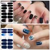 SILPECWEE 16 Sheets Nail Wraps for Women Gradient Star Moon Nail Polish Strips Gel Nail Strips Fingernail Stickers Self Adhesive Nail Polish Stickers for Kids Girl Stick on Nails with 1pc Nail File