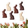 Fannie May Easter Bunnies, featuring Milk Chocolate, Dark Chocolate and White Bunnies 6 Ct, 3 oz each, Perfect Easter Basket Stuffers