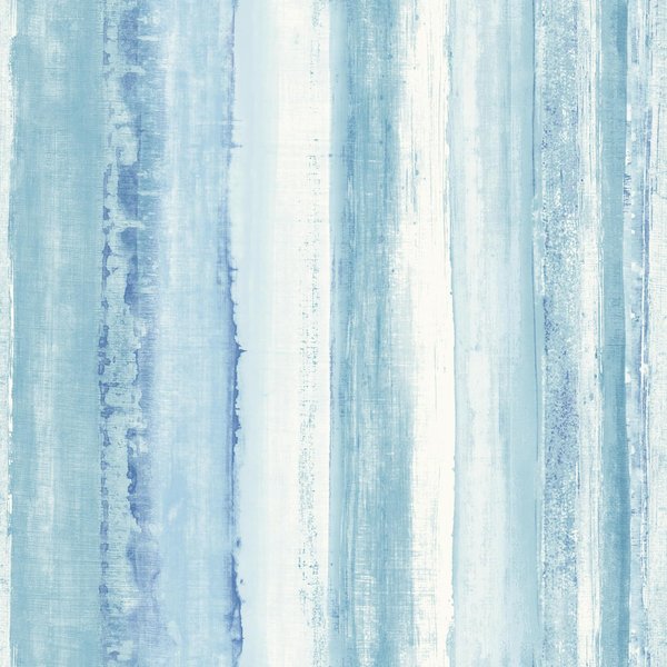 RoomMates RMK9061WP Light Blue Watercolor Stripe Peel and Stick Wallpaper 20.5"x 16.5 feet