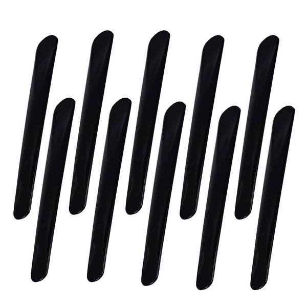 AKOAK 10 Pcs 10.8cm Mask Stick Makeup Spatula DIY Plastic Mask Stirring Spatula Makeup Tool (Black)