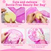 Nuanchu 2 Pcs Bar Soap Saver Bag Beauty Shampoo Conditioner Bar Pouch Rabbit Shape Travel Soap Holder Loofah Bubble Foam Net Savers Recycled Mesh Soap Bag for Preserve Soap(Light Pink, Rose Pink)