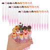 60 Pcs Lash Disposable Mascara Brushes Diamond Eyelash Spoolies Makeup Brush Mascara Wand in Sanitary Tube Lash Supplies ¡­ (CAKE)