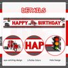 Jollyboom Truck Happy Birthday Banner, Construction Semi Truck Birthday Party Decorations Courtyard Banner for Boy Girl Transportation Semi Truck Birthday Decoration Courtyard Garden Yard Outdoor