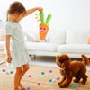 Vehomy Easter Dog Toy Squeaky Puzzle Dog Toys Easter Carrot Puppy Toy for Small and Medium Dogs Interactive Easter Bunny Dog Toy for Teething Chewing Carrot