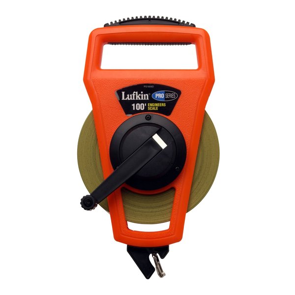 Crescent Lufkin 1/2" x 100' Pro Series Engineer's Ny-Clad Steel Tape Measure - PS1806DN