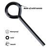 Abeillo 5 Pack 1/8" Allen Wrench, Hex Key for Push Bar Door, Standard Hex Dogging Key with Full Loop, Black Metal Allen Wrenches Keychain Door Keys