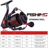 Sougayilang Spinning Reels Ultra-Weight, 6.2: 1 High Speed ​​Gear Ratio, Metal Frame and Rotor, 12 + 1 Shielded BB, Smooth Powerful Freshwater and Saltwater Spinning Fishing Reel(SD-4000-Red)