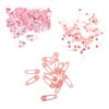 Jili Online 150pcs Pink Mini Rattles Safety Pins Pacifier Charms Table Scatters Decoration Christening Baby Shower Supplies