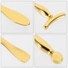 Metal Eye Face Cream Applicator Stick and Mini Cosmetics Spoon Spatula, Zinc Alloy Makeup Spoon Metal Eye Facial Massager for Facial Cosmetic Face Cream (Gold)