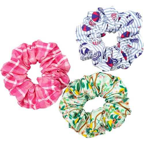 Lionheart glory Hair Scrunchie 3PCS Floral Cute Hair Scrunchies for Pet Owner Mom Durable Elastic Hair Bands Fashion Colorful Hair Scrunchy for Birthday Party Gift