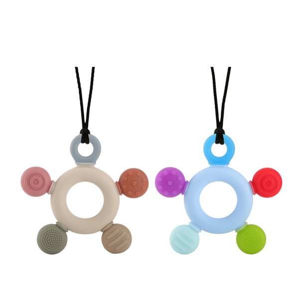 BEMEI Chew Necklace for Sensory Kids - Sensory Chew Necklaces and Chewelry for Kids - Chewable Necklace for Sensory Needs - Chewy and Safe Sensory Chew Toys?2 Pack?