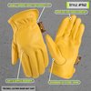 Wells Lamont Men's Deerskin Full Leather Light-Duty Driving Gloves | Medium (962M) Gold