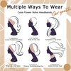 STGDAK Boho Headbands for Women,Retro Floral Pattern Hair Band,Non Slip Hair Band,Cotton Fabric Cloth Headbands,Fashion Elastic Head Turbans Yoga Sports Runnig Hair Accessories for Women Girls 4 Pack