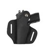 Barsony Black Leather Pancake Gun Holster for Colt 380 Mustang Pony right