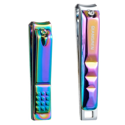 Nail Clippers Set, Super Sharp and Strong fingernail and toenail Clippers, Stainless Steel Strong Nail Trimmers for Women or Men (Style 4)