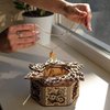 Wood Trick Mystery Flower Für Elise Wooden Music Box Kit - Keepsake & Jewelry Box - 3D Wooden Puzzle for Adults and Kids to Build - DIY