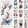 Red Tattoo, Fashion Butterfly Dragon Flower Body Art Temporary Fake Tattoo Sticker Decal Temporary Tattoos