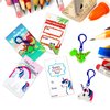 JOYIN 28 Pcs Valentine's Day Gift Cards with Unicorn Dinosaur Keychain for Kids Party Favor, Classroom Exchange Prizes, Valentine’s Greeting Cards, Valentine Party Favors, Valentine Exchange Gifts