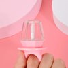 Healthcom 10 Pcs 8ml Pink Empty Lip Gloss Tube Bottle Diamond Ring Shape Plastic Refillable Lipgloss Tube Container Clear Lip Glaze Tube Wand Brush Lip Oil Vials DIY Cosmetic Lipstick Tube Makeup Tool