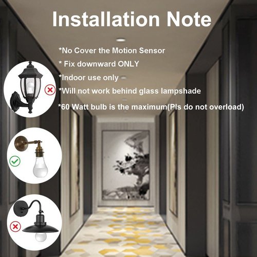 2pcs Motion Activated Light Sockets, E26/E27 Screw in Add on/Off Motion Sensor Sockets for Existing Lights, Dusk and Dawn Auto Motion Sensor Light Sockets Indoor for Porch Garage Basement