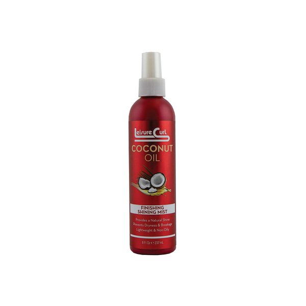 Coconut Oil Finishing Shining Mist, 8 oz for Natural Shine | Prevents Dryness & Breakage, Lightweight & Non-Oily Styling