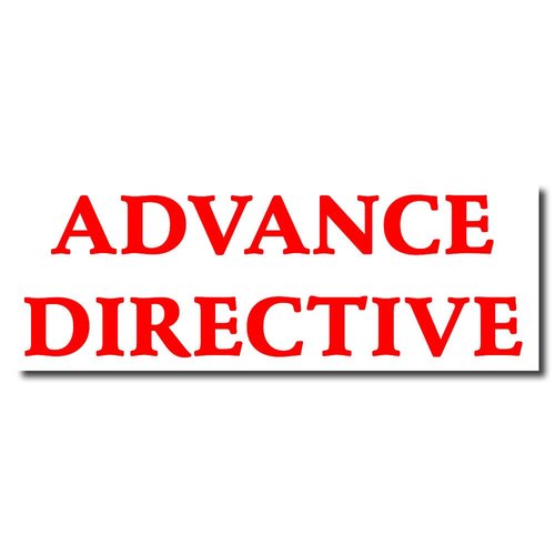 Medical Office Stamp - Advance Directive Rubber Stamp with Durable Wood Handle, Ideal for Medical Transcriptionist Use, 1/2 x 1-1/2, Essential Tool for Healthcare Documentation, Easy to Use