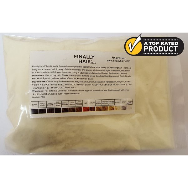 Hair Building Fibers - Off White 50 Gram Refill - Refill Your Existing Fiber Bottle. Hair Filler Fibers. Cover Grey Concealer by Finally Hair (50g 50gr 50gram 50 G Gr Off White)