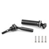 Hard Steel Front Rear Driveshaft Upgrades Parts for E-Revo Mini Summit Slash 1/16 RC Car 4pcs/Set (Black)