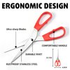 G.CATACC 4-Pack Scissors All Purpose with Ultra Sharp Blade, Comfort-Grip Handles for Office Home School Sewing Fabric Craft Supplies, Right/Left Hand User