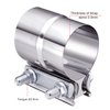 EVIL ENERGY 2.5 Inch Exhaust Clamp, Lap Joint Band Clamp Stainless Steel 2PCS