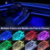 Car LED Strip Lights, LEDCARE 9 in 1 RGB Car Interior Lights with APP & Remote Control, 16 Million Colors Ambient Lighting Kit with 5 Fiber Optic LED Strips & 4 Under Dash Lights, Sync to Music