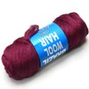BLUPLE Brazilian Wool Hair 1 Roll Wine Red 99J Acrylic Yarn for African Hair Braiding Sengalese Twisting Jumbo Braids/Crochet Faux Locs/Wraps/Dreadlocks (1Roll, Wine Red)