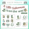 Luvsweets Fishing Baby Shower Decorations - 11 Pcs Gone Fishing Themed Boy Baby Shower Party Decorations A Little Fisherman Is on the Way Banner Hanging Swirls Ceiling Decor Baby Shower Party Supplies