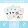 Iemctsy 96PCS Space Themed Party Decorations - Space Birthday Decorations Space Party Favors, Space Plates Napkins Disposable Dinnerware for Birthday Christmas Party Decorations Serve 24