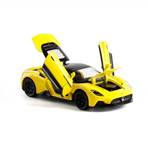 Toy Cars Model MC20 Alloy Collectible Pull Back Vehicles Diecast with Light&Sound (Yellow)