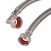 Eastman Washing Machine Connector, 3/4 Inch FHT Connection, 90 Degree Elbow, 6 Foot Braided Stainless Steel Washing Machine Hoses, 48375