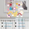 INFUNLY 20Pcs Rainbow Mobile Felt Bed Pendant Felt Cute Star Clouds Mobiles Felt Hanging with Moon Flowers Sun Bed Felt Ornament Home Hanging Felt Decor for Bed Room