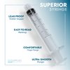 BH Supplies 5mL Luer Lock Tip Syringes (No Needle) - Sterile, Individually Wrapped - 100 Syringes