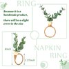 Chengu 12 Pieces Napkin Rings Set Eucalyptus Napkin Rings Greenery Leaf Boho Napkin Rings Rustic Farmhouse Wooden Napkin Holders for Wedding Home Dining Banquet Christmas Easter Holiday Table Decor