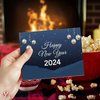 2024 Happy New Year Cards and Envelopes | Elegant Christmas, Holidays, Xmas, New Year's Eve Greeting Cards Set – 25 Half Fold Cards and A7 Envelopes | 5 x 7 inches (A7 Size)