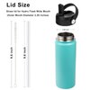 Straw Lid for Hydro Flask Wide Mouth, Lids with Straw for Hydroflask 12 16 18 20 32 40 oz Wide Mouth, Replacement Straw Cap for Hydroflask, Top Sport Bottle Lids Accessories,Black 2 Pack