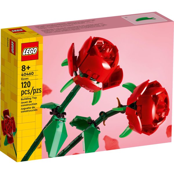 LEGO Roses Building Kit, Artificial Flowers for Home Décor, Unique Gift for Her or Him for Anniversaries, Botanical Collection Set for Build and Display, Gift to Build Together, 40460