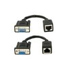 XMSJSIY DB9 RS232 to RJ45 Extender, DB9 9-Pin Serial Port Female&Male to RJ45 CAT5 CAT6 Ethernet LAN Extend Adapter Cable-2pcs (2-Cable)