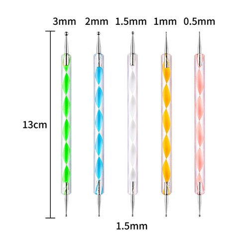10 PCS Nail Dotting Pen Nail Art Dotting Tools, Clay Modeling Tools with Ball Stylus, Mandala Dotting Tools for Drawing Painting Embossing