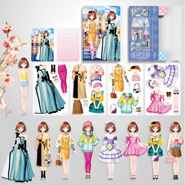 Beatifulog Magnetic Princess Dress Up Paper Doll,Play Travel Playset Toy Magnet Dress Up Games Paper Dolls for Girls Ages 4-7 Nurturing Creativity and Imagination (Princess MengLian)