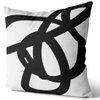 KELEMO Home Set of 2 Pillow Case Black White Abstract Art Modern Throw Pillow Covers Cushion Decorative Pillowcase Square 20 x 20 Inches